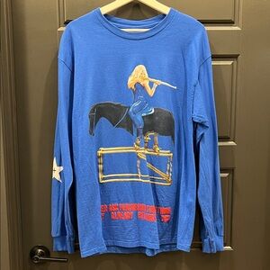 Beyoncé Cowboy Carter Tour Long Sleeve blue Size L